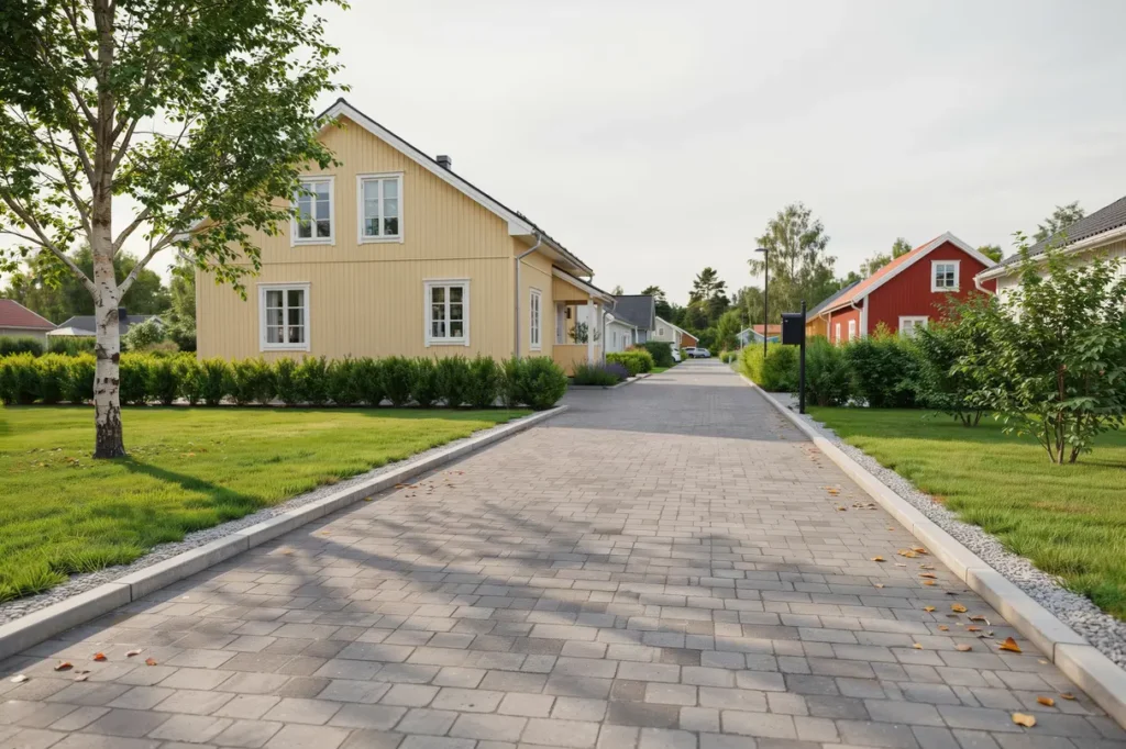 stens ttning och kantst d f r uppfart i laxne gnesta