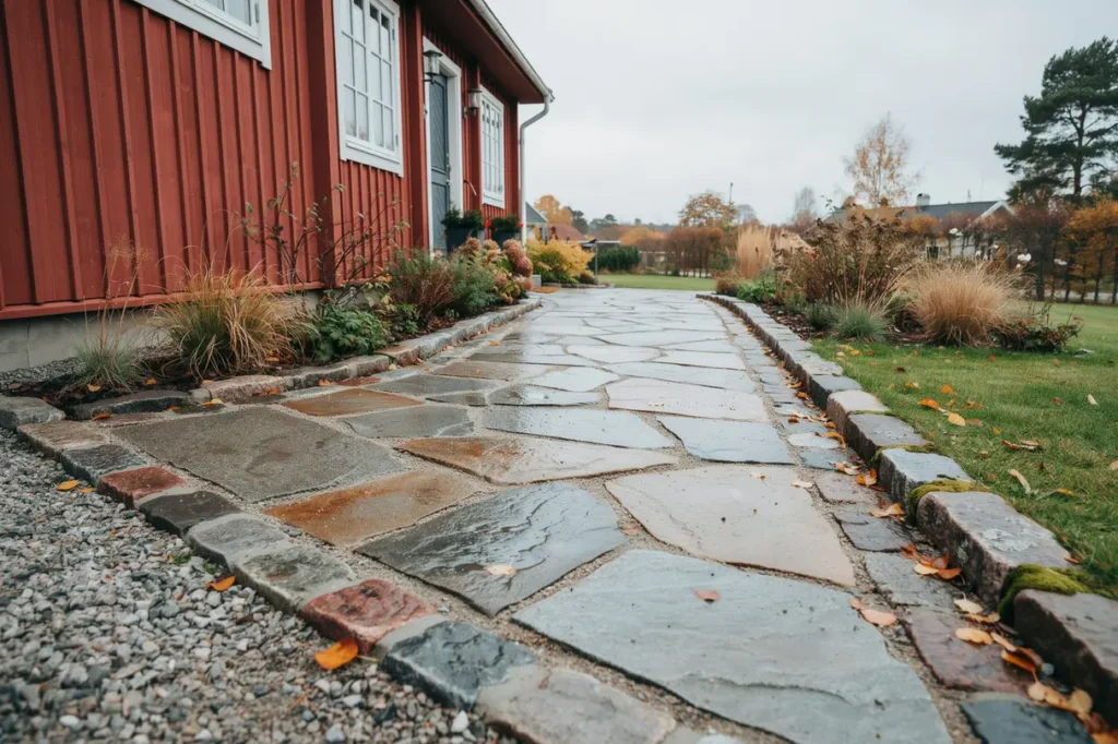 s planerar du en h llbar entr g ng material bredd och kantl sningar som fungerar ret om
